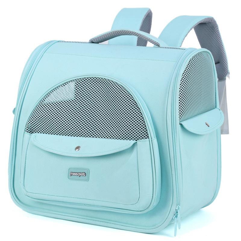 New Pet Bag Macaron Candy Color Large Capacity Shoulder Portable Breathable Cat Bag Outing Pet Backpack