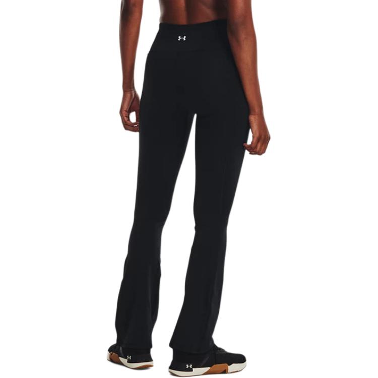 Under Armour Solid Color Flared Slim Fit Casual Pants Women bottoms Black 1374128-001
