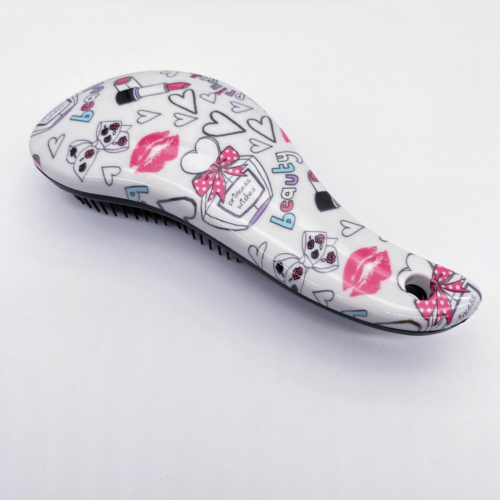 Portable Anti-Knot Hairdressing Comb: Air Cushion, Massage & Curling with Electroplated Finish for Smooth Hair