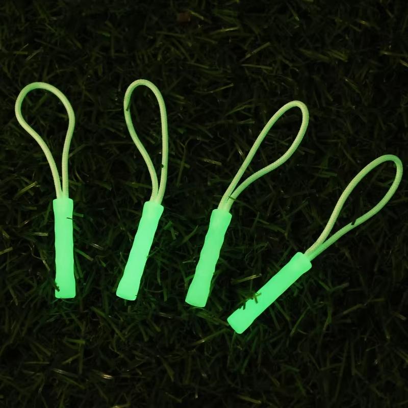 10/20 Pcs Luminous Zipper Pull Cord In The Dark Zipper Head Anti-Loss Travel Bag Ztail Rope Replace Pull Rope Pendant