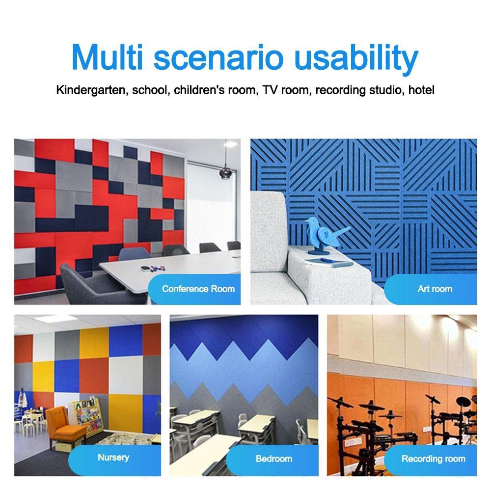 6 pieces/pack Self-Adhesive Sound-absorbing Foam DIY 3D Wall Decoration Board