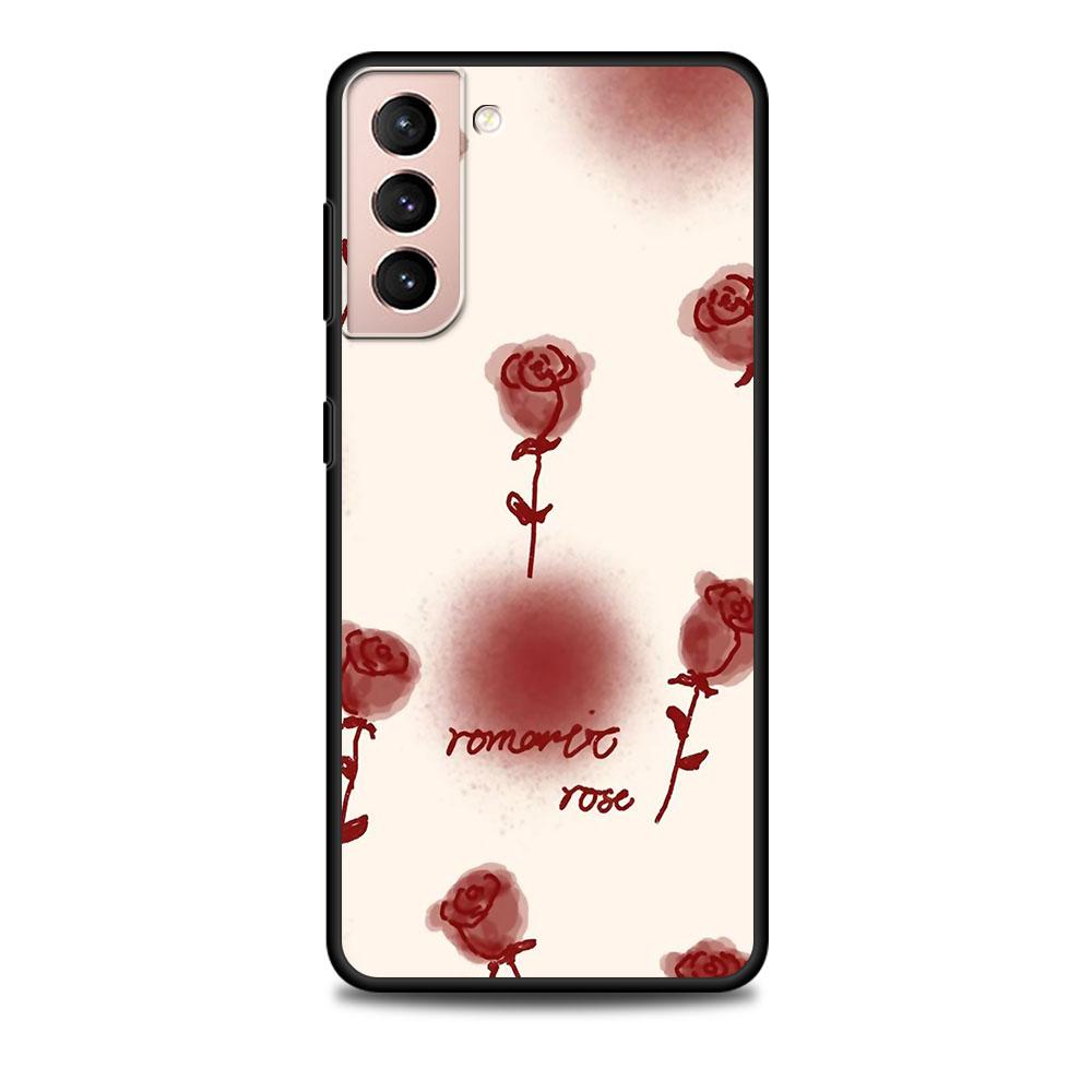 

Чехол с рисунком розы для Samsung Galaxy S20 FE S22 S23 Ultra S21 S10 Lite S9 S8 Plus S7 Edge, черный, мягкий силиконовый чехол для телефона Samsung S21 FE 5G