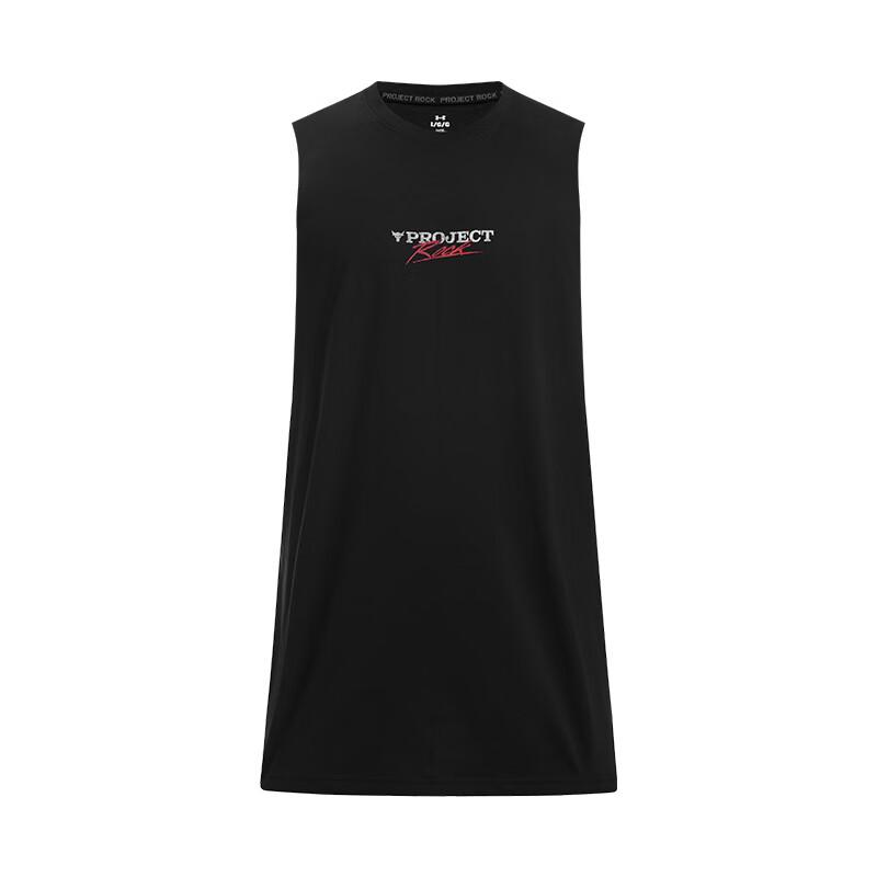 Under Armour Project Rock Fashion Comfortable Versatile Skin-Friendly Tank Top Men Tops Black 1389949-001