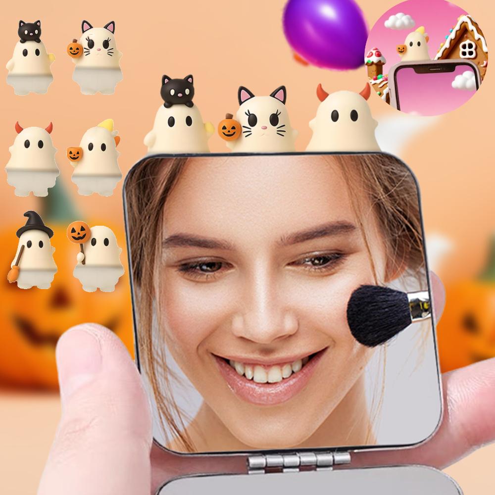 Ghostees Mystery Phone Buddy Stick-On Halloween Ghost & Pumpkin Phone Topper Cute Strong Adhesive Cling Decor