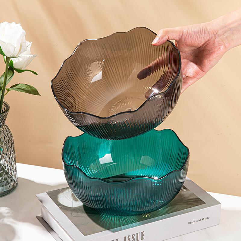 Anti-Drop And Anti-Drop Living Room Coffee Table Fruit Plate, Simple And Fashionable Light Luxury Atmospheric Large-Capacity Snack Plate