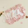 Citgeett Autumn Infant Baby Girl Floral Bodysuit Long Sleeve Patchwork Playsuit Headband Fall Clothes