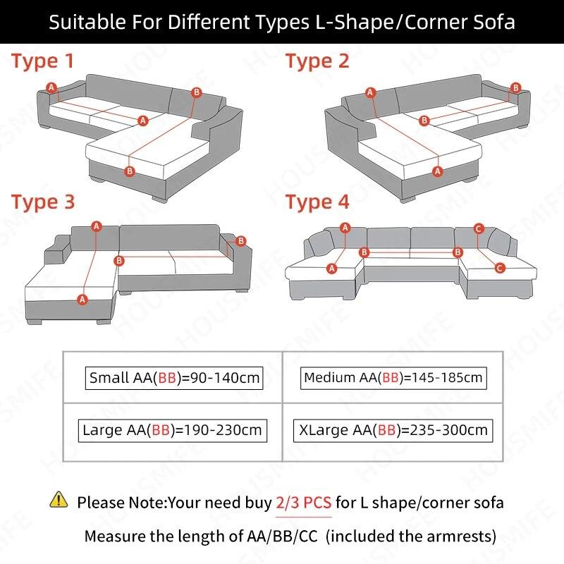 1 шт., однотонные чехлы для дивана для гостиной, эластичные L-образные угловые чехлы для диванов, чехлы для стульев, защита для мебели, домашний декор