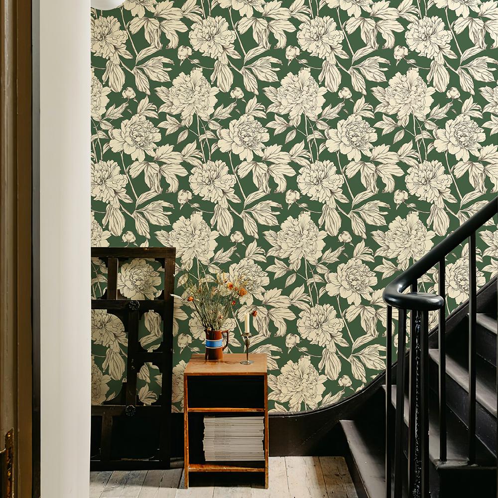 

Зеленая Линия Цветочный ПВХ Водонепроницаемая Наклейка на Шкаф Ретро Самоклеящиеся Обои для Фона ТВ Классический Самоклеящийся Декор для Комнаты 44cmx300cm