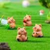 92MF Set of 4 Quokka Themed Miniature Resins Sculptures Funny Desktop Ornaments Set Craft With Realistic Detail And Color