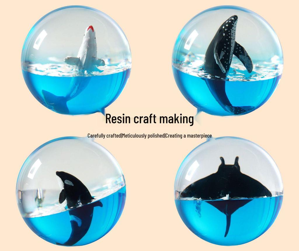 Ocean Whale Resin Crystal Ball Night Light Music Box – Ideal Birthday Gift for Kids & Friends