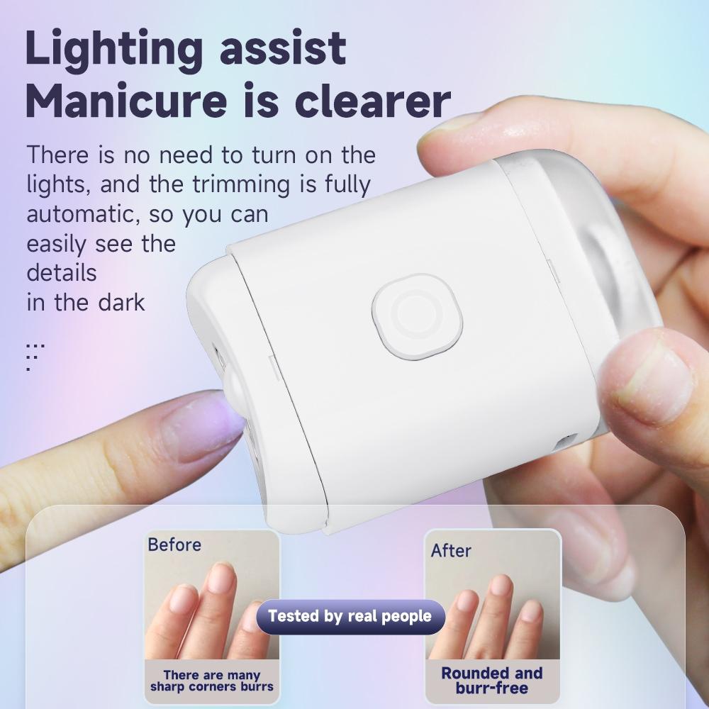 Double Headed Electric Automatic Nail Clipper Manicure Nail Trimmer