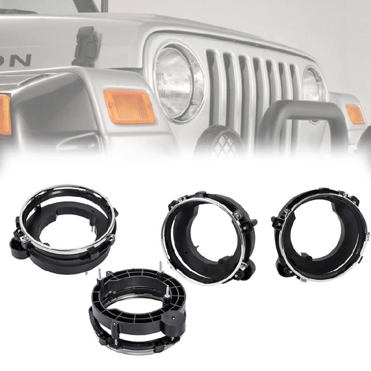 1 Pair Headlight Bulb Brackets Buckets Replacement Accessories 110383 Front Head Light Bulb Bracket Bucket Black