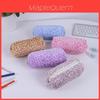 Sweet Cool Plush Leopard Print Pencil Case With Large Capacity For Students And Makeup Storage