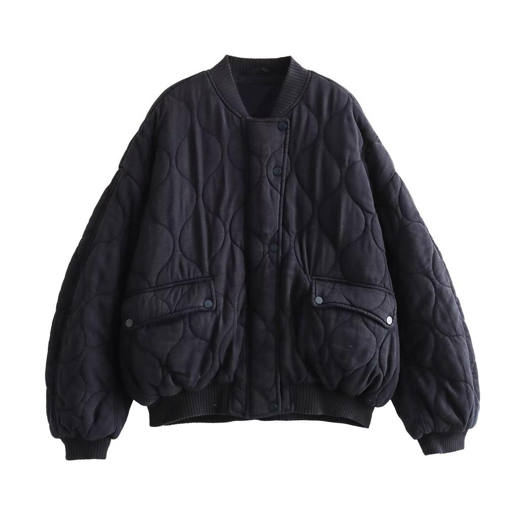 Autumn and Winter New Women's Lazy Style Fashionable Loose Washed Cotton Pilot Cotton Jacket