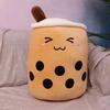 Kawaii Fruit Drink Plush Stuffed Soft Pink Strawberry Milk Tea Plush Boba Tea Cup Toy Bubble Tea Pillow Cushion Kids Gift