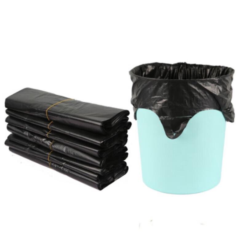 Yueyu Large Black Commercial Flat-Top Garbage Bags (90x100cm)