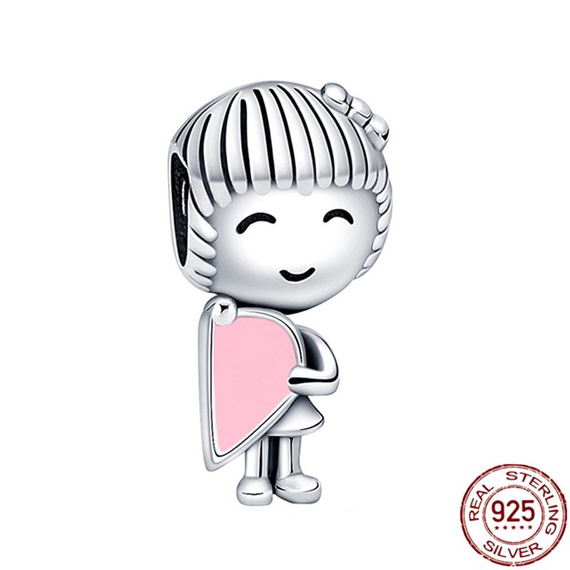 New In Copper Boys Girls Couple Charms Beads For Original Women'S Bracelets Fine Diy Jewelry Pendant Gifts