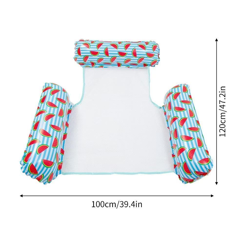 Třínosníkové nafukovací lehátko k bazénu pro dospělé - Skládací s opěradlem