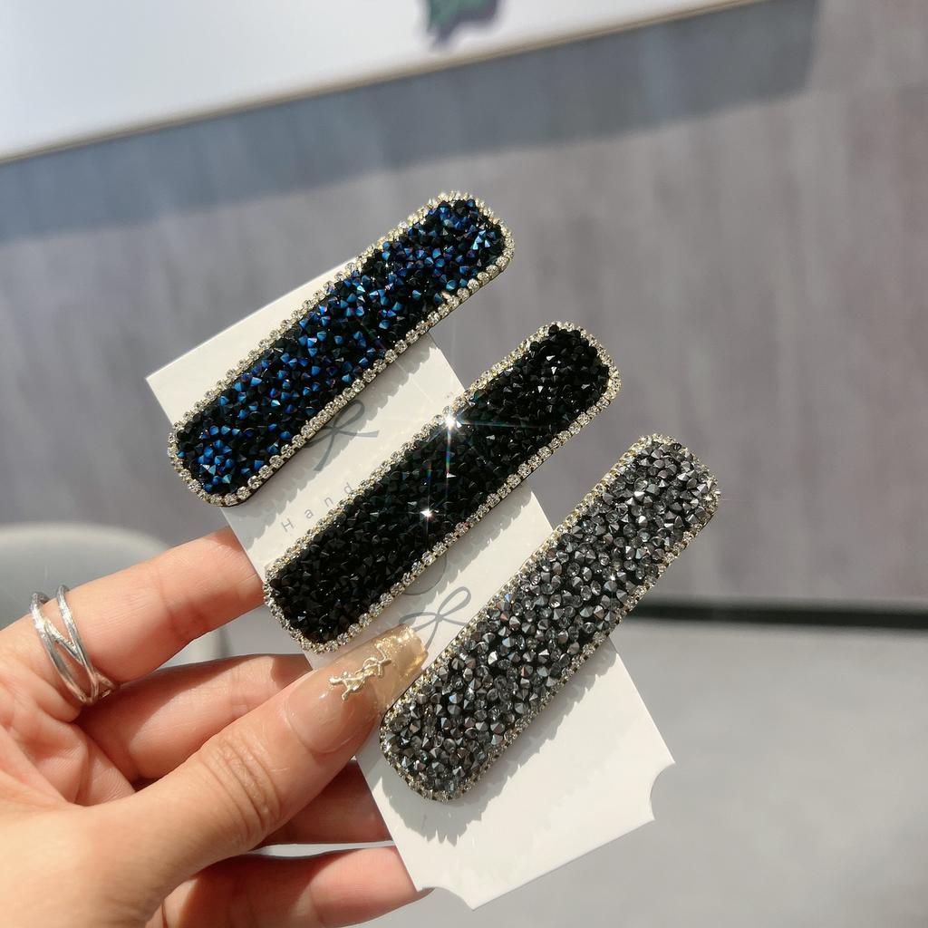 New Rhinestone Super Flash Simple BB Clip Full Rhinestone Bangs Clip Adult Side Clip Back Hair Clip
