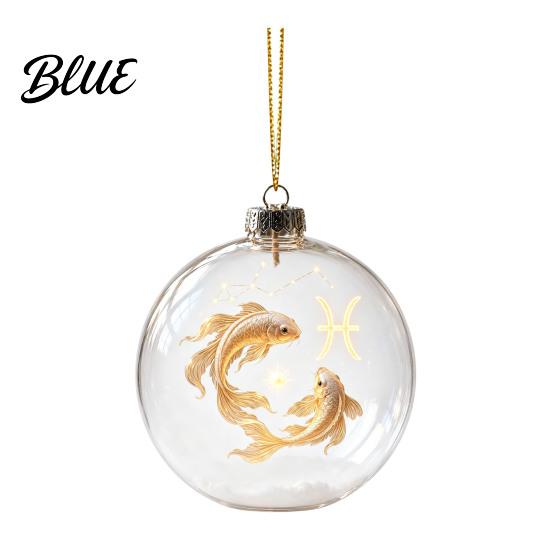 Sammlerstück Weihnachtsbaumschmuck Sternzeichen-Ornament Zwölf Zeichen Dekoration 2D Acryl Feiertagsdeko für Bäume Horoskop Anhänger Weihnachtsbaum Zuhause