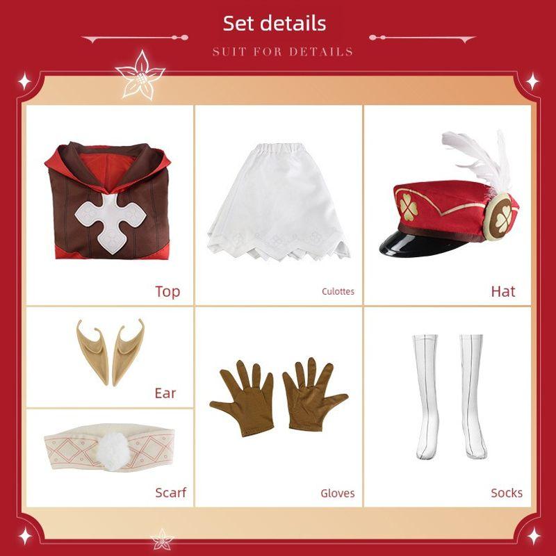 Klee Cosplay Costume Genshin Loli Cosplay Anime Role-Playing Costume Halloween Performance Costume