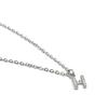 Luxenter Necklace with Shiny Silver Zirconium - Alphabet H
