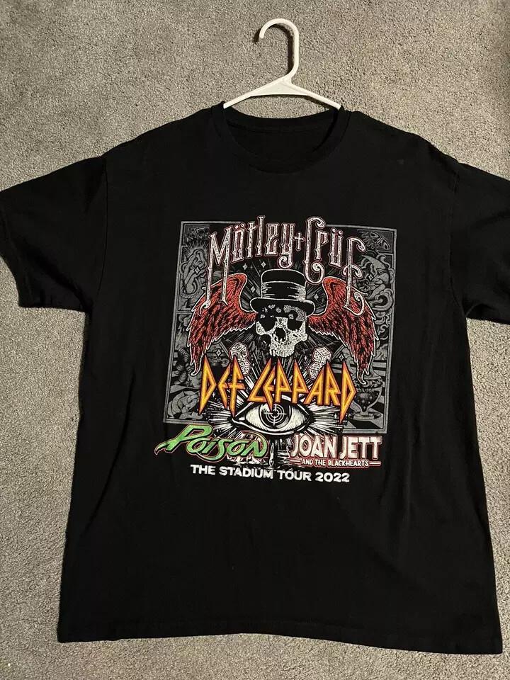 2022 The Stadium Tour Motley Crue Def Leppard Poison T-Shirts Unisex T-Shirt M