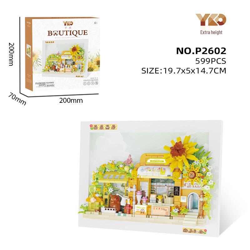 Creative Building Blocks Photo Frame: Educational Interlocking Toy for Wall Hanging and Desktop Display