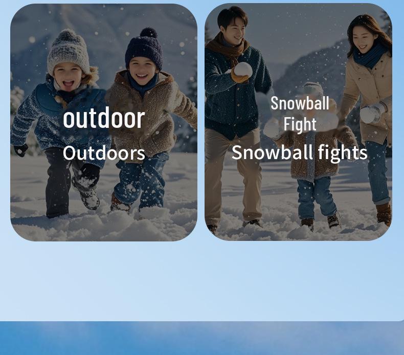 Ultraman Kids' Winter Ski Gloves: Warm, Waterproof, Velvet-Lined for Cold Protection