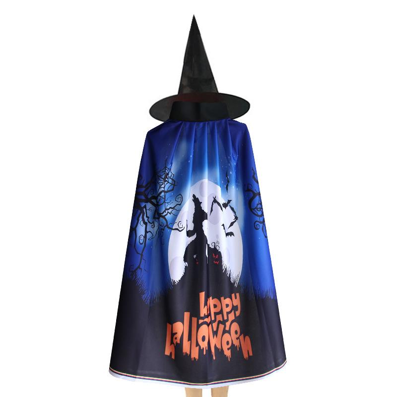 Halloween cape, makeup costume props, digitally printed pumpkin cape, ghost pattern, grim reaper cape, cape