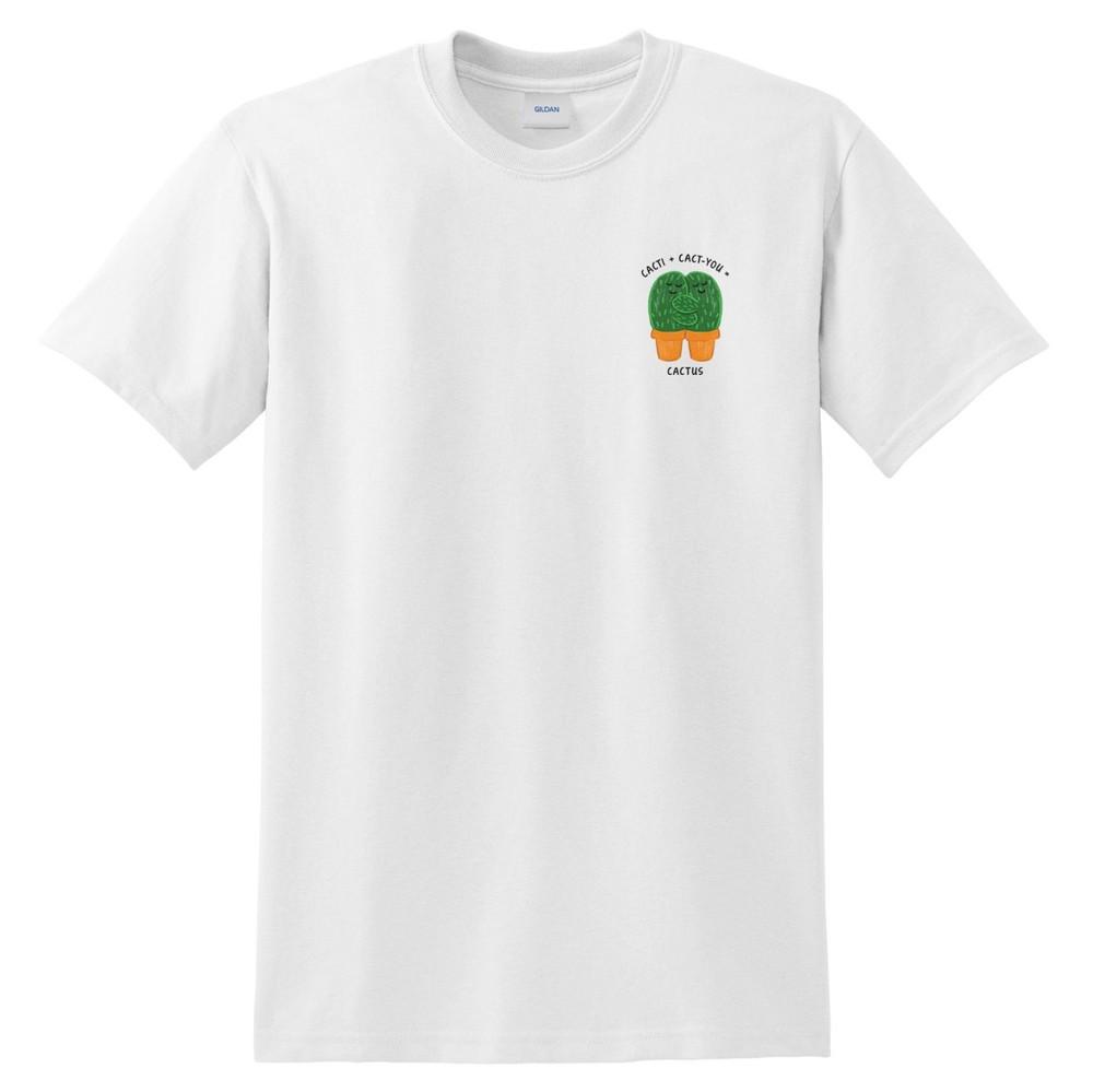 

Cacti + Cact-You = Cactus T-shirt Top Pocket Cute Cropped Funny Plant Hug Lover S