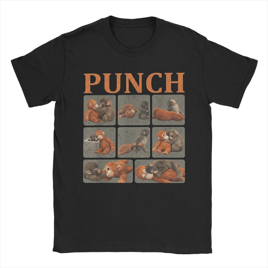 I Need Some Love Punch Monkey TShirts Unisex Women Creative Cotton Tee Shirt Short Sleeve T Shirts Gift Idea Clothing