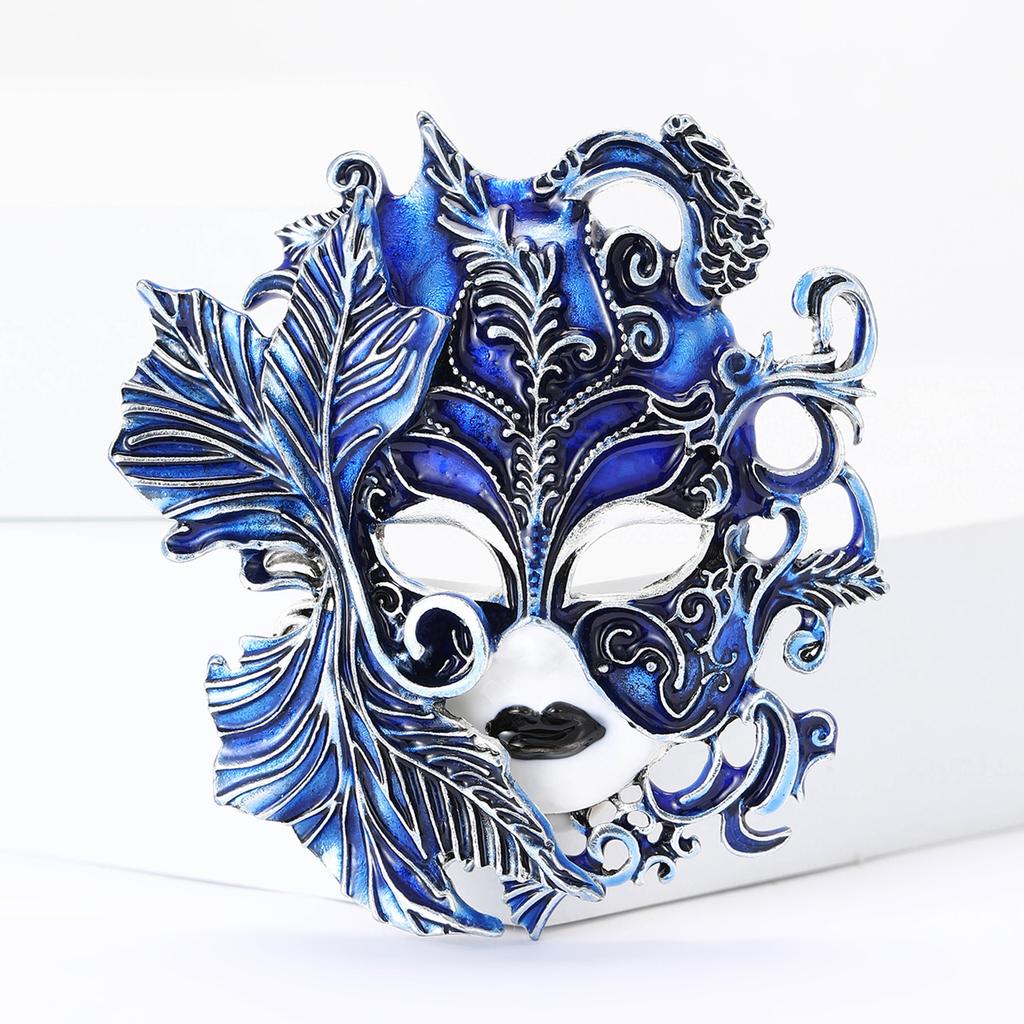 Vintage Palace Embossed Face Mask Brooch Men Women Costume Accessories Corsage Pin Jewellery Gifts