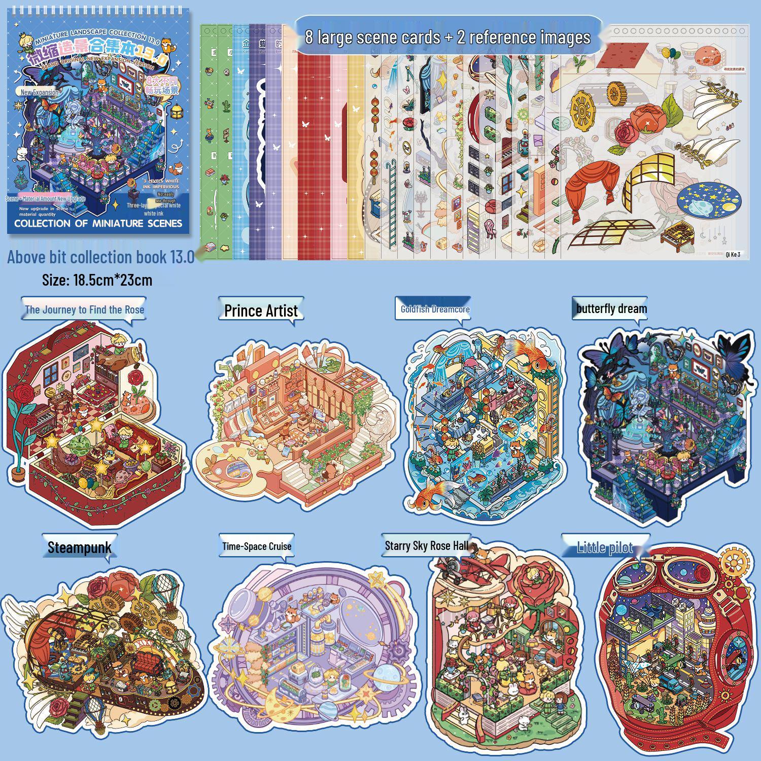 

3D Мініатюрні наклейки з пейзажем - DIY Пазл та Іграшка для зняття стресу