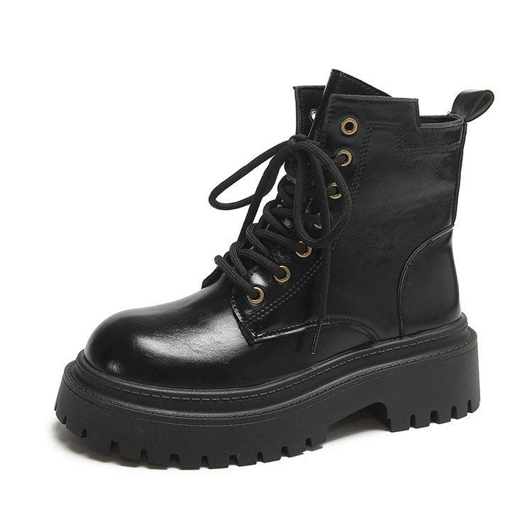 

Британские ботинки Мартин женские 2025 осень и зима новые бархатные на толстой подошве с увеличением роста взрыв универсальные нишевые ретро ботинки 40 чёрный