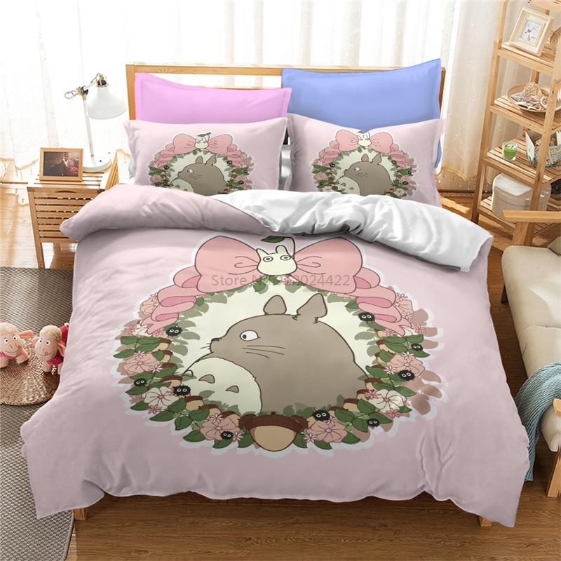 MY NEIGHBOUR TOTORO 3d Printed Bedding Set Duvet Cover Set with Pillowcase Twin Full Queen King Comforter Cover Sets Bedclothes