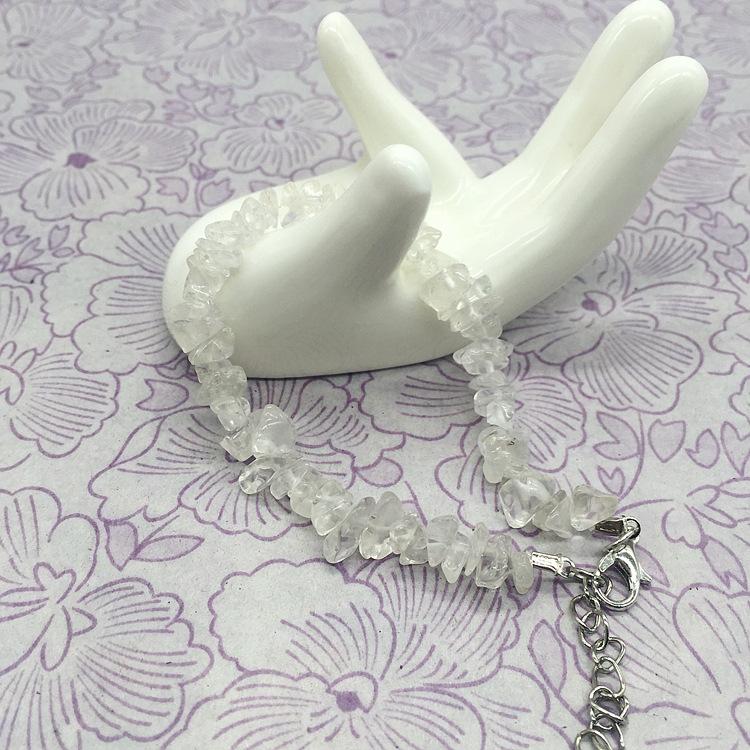 Natural tourmaline powder amethyst pomegranate lapis lazuli obsidian gravel bracelet, a variety of irregular women's jade bracelets