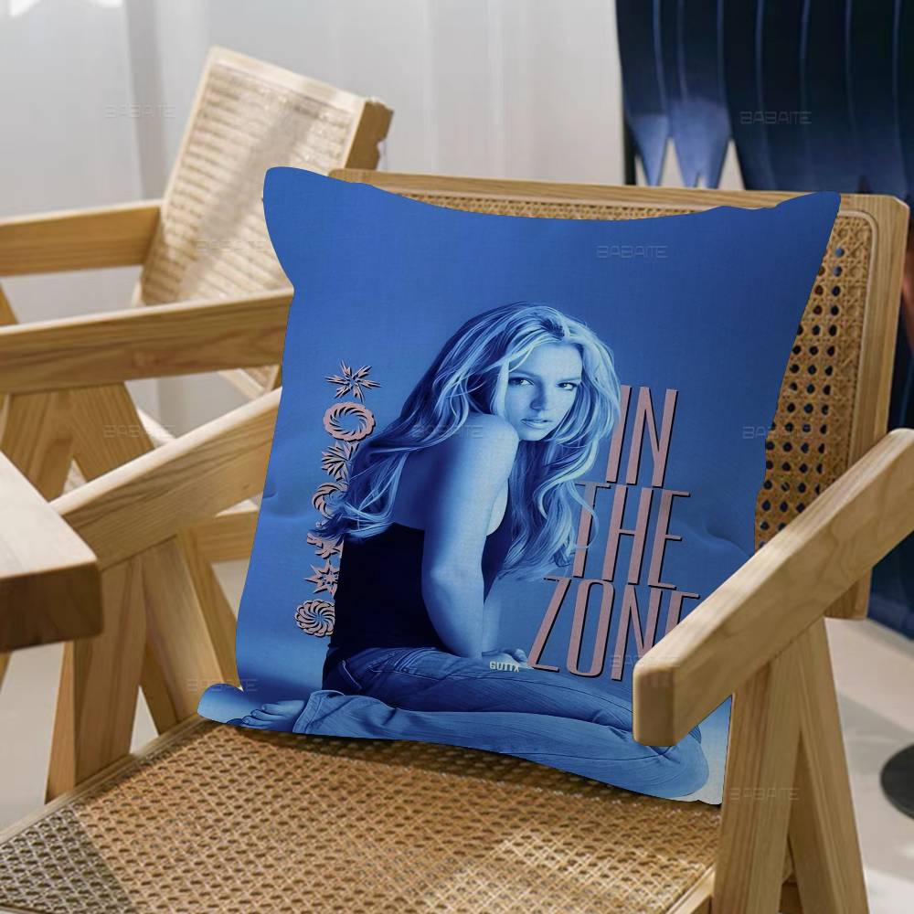B-Britney S-Spears Office Cushion Pillowcase Car Cushion Cover45X45CM Lumbar Pillowcase Sofa Pillowcover