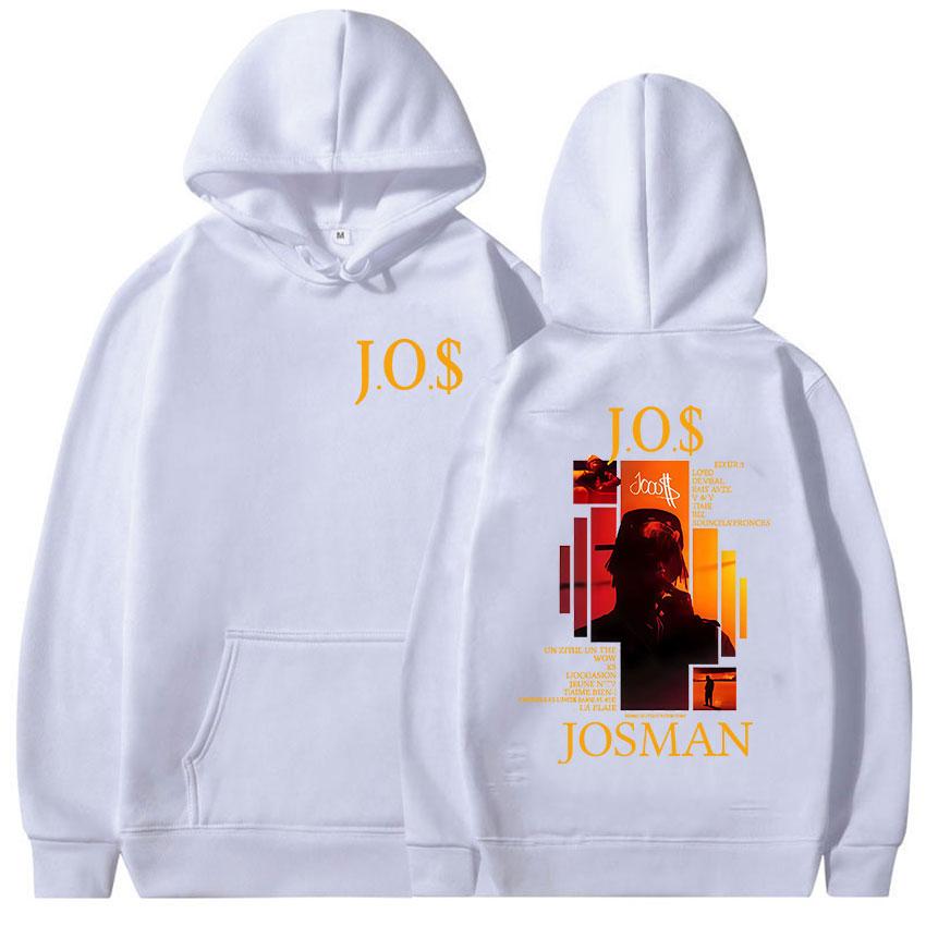Rapper Josman J.O.$ Tour Album 2025 Graphic Hoodie Men's Fashion Retro Long Sleeve Sweatshirt Hip Hop Pullover Hooded Streetwear
