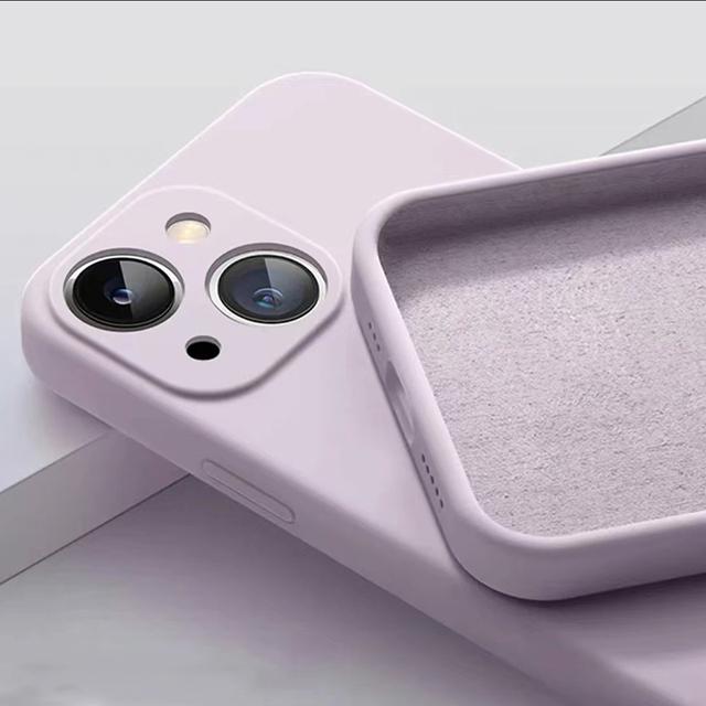 Coque de luxe en Silicone liquide souple, étui Original antichoc pour Iphone 14 13 11 12 Promax Xr Xs 78plus, polaire Super Fine