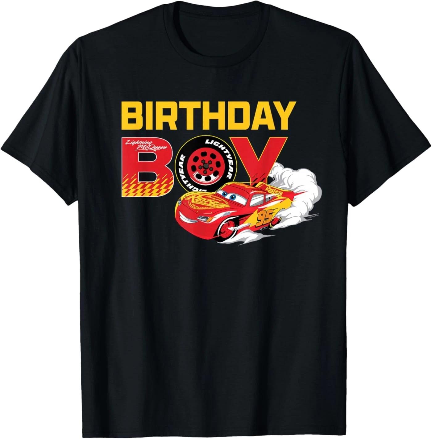 Disney & Pixar s Cars “Birthday Boy” Lightning McQueen T-Shirt M
