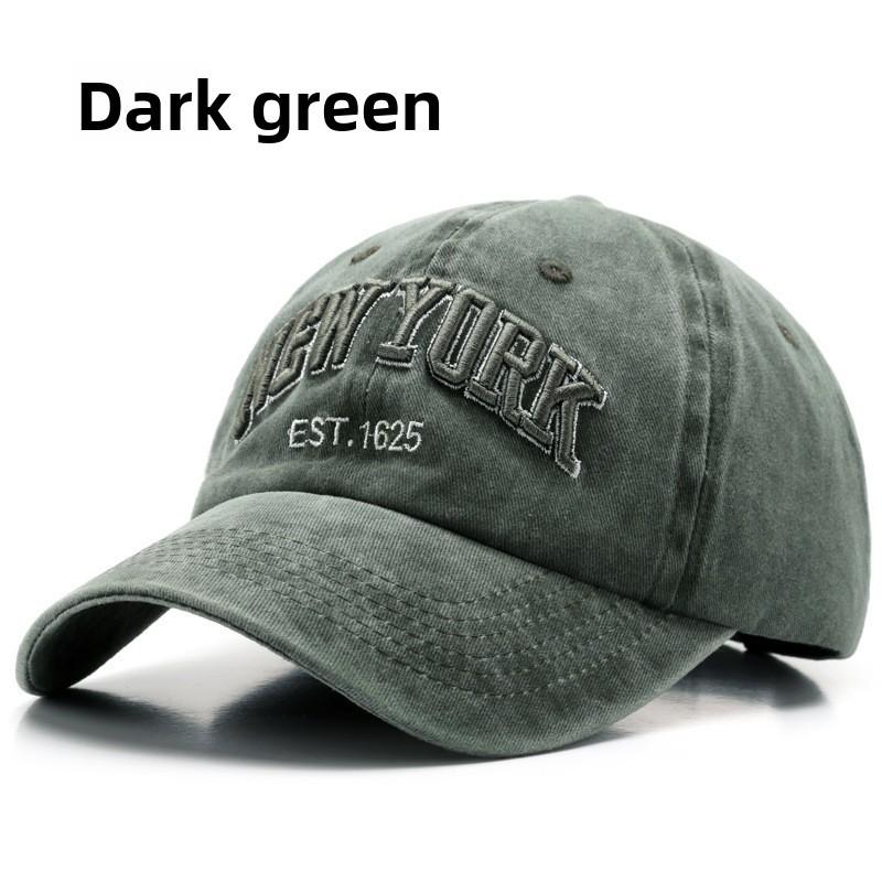 Letter Embroidered Washable Vintage Cotton Baseball Cap For Men Women Summer Casual