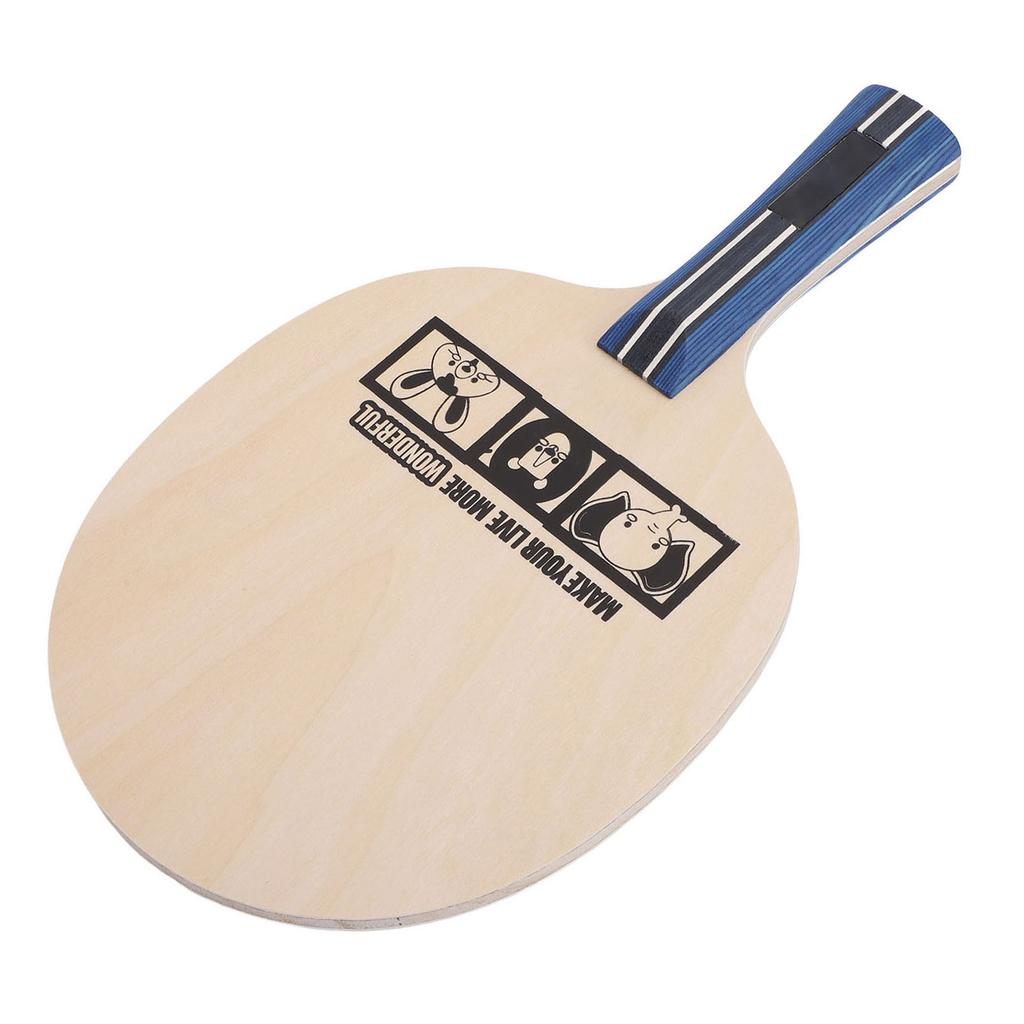 Table Tennis Racket Paddle Table Tennis Equipment for Kids 5 Layers Pure Wood Baseboard Basswood