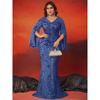 Novo Vestido de Noite Europeu e Americano Plus Size para Mulheres, Elegante Vestido Longo para Banquetes, Vestido Maxi Plus Size