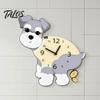 Horloge Murale Silencieuse Chien qui Fait Caca, en Bois avec Pendule Oscillante, Sans Tic-Tac Installation Facile pour Salon Bureau à Domicile, Cadeau Amoureux Décor