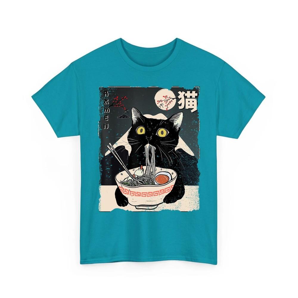 Cat Ramen Japanese Funny Graphic Tees Kawaii Cat Anime Gifts Unisex TShirt Unisex T-Shirt S