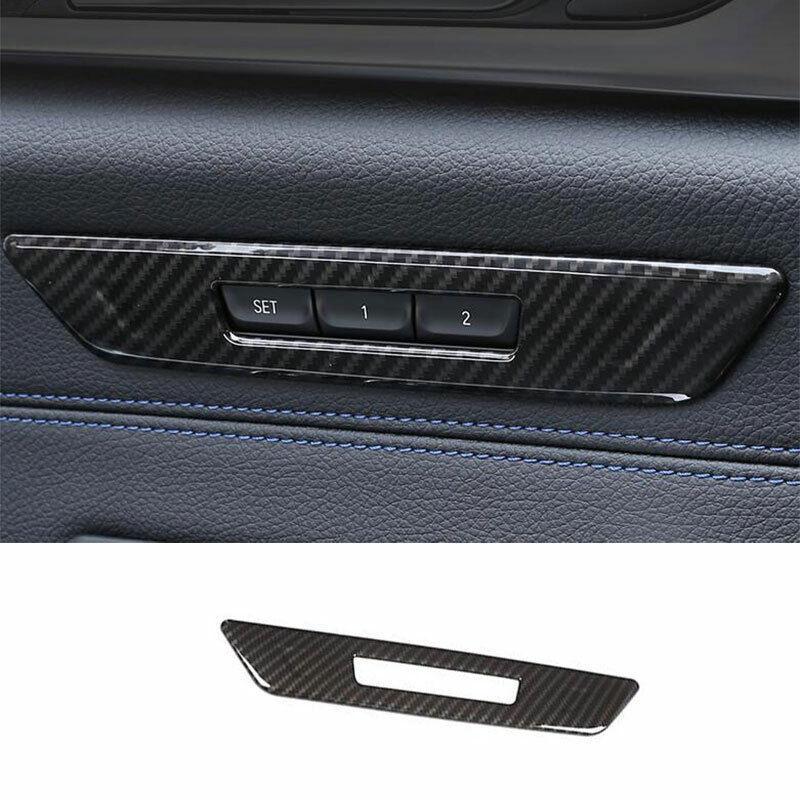ABS Carbon Fiber Seat Memory Button Switch Cover Trim For BMW 5 Series 2018-