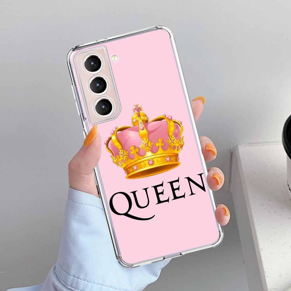 Cute Mom Queen Princess Case For Samsung Galaxy S22 S20 FE S21 Plus S10 S9 Note 20 9 10 Lite Transparent Soft Phone Cover