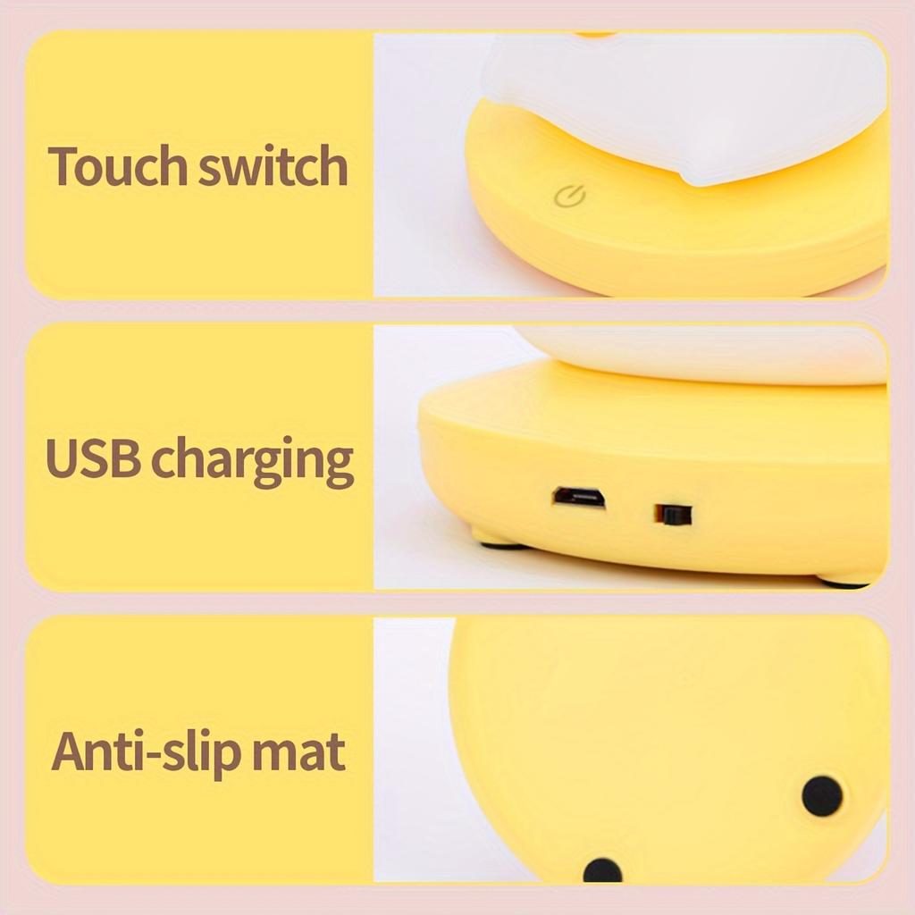 Piglet Tiger Rabbit Panda Modeling Usb Silicone Children Sleep Night Light Rechargeable Bedroom Bedside Ambient Light Gift