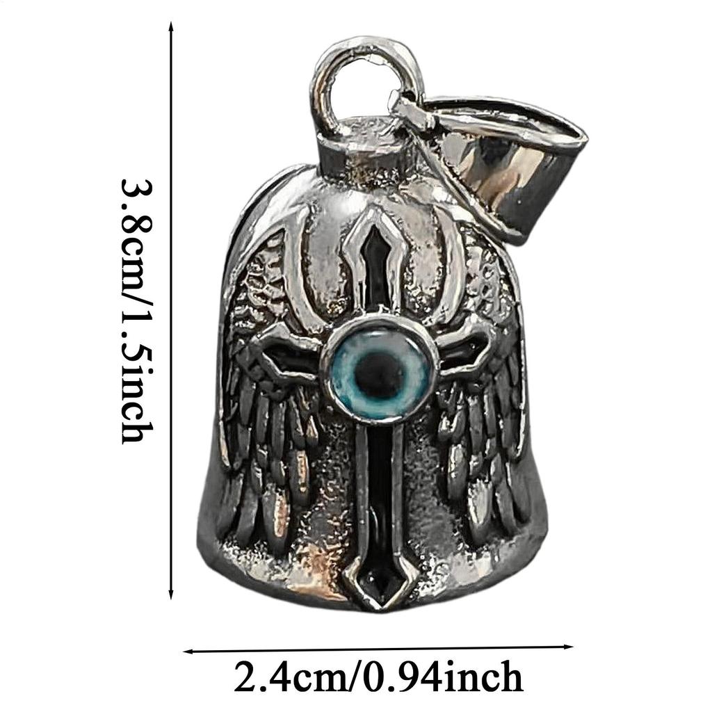 Motorcycle Bells Single-Eye Luck Bell for Motorcycle Punk Art Alloy Ornament Riding Protective Accessory for Riders Weekend